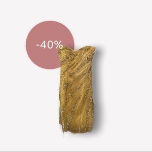 Alyce Paris After Five Fringe Silk Mini Cocktail Dress 4226